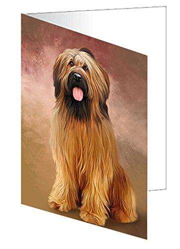 Briards Dog Handmade Artwork Assorted Pets Greeting Cards and Note Cards with Envelopes for All Occasions and Holiday Seasons D100