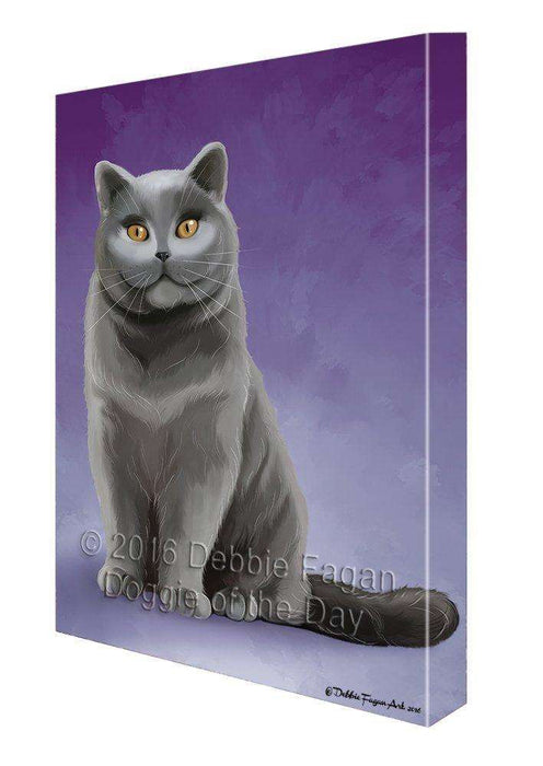 British Shorthair Cat Canvas Wall Art