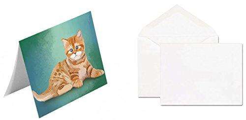 British Shorthair Cat Handmade Artwork Assorted Pets Greeting Cards and Note Cards with Envelopes for All Occasions and Holiday Seasons D101