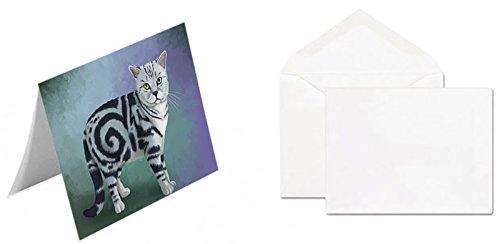 British Shorthair Cat Handmade Artwork Assorted Pets Greeting Cards and Note Cards with Envelopes for All Occasions and Holiday Seasons D105