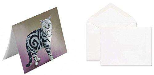 British Shorthair Cat Handmade Artwork Assorted Pets Greeting Cards and Note Cards with Envelopes for All Occasions and Holiday Seasons