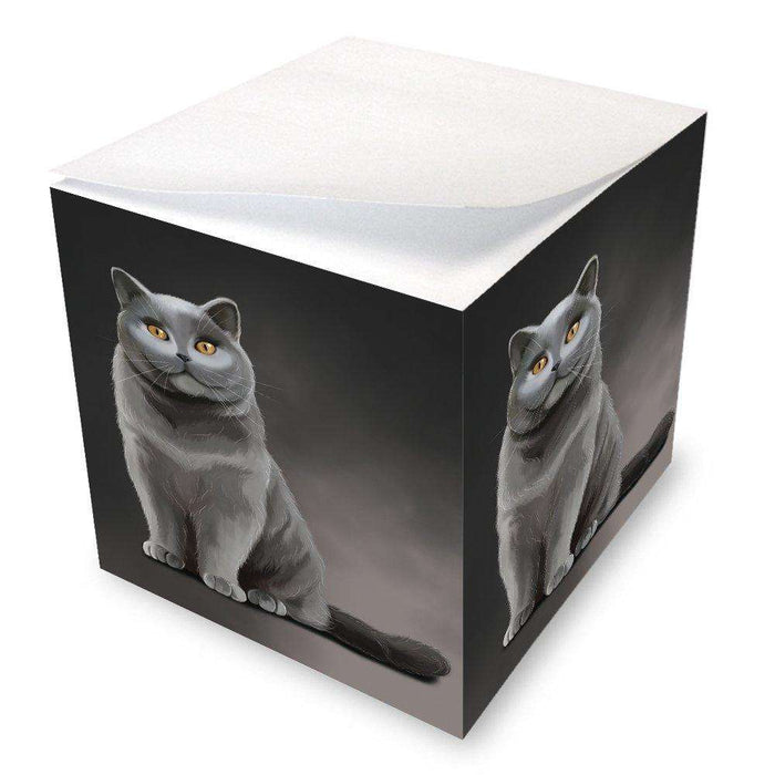 British Shorthair Cat Note Cube