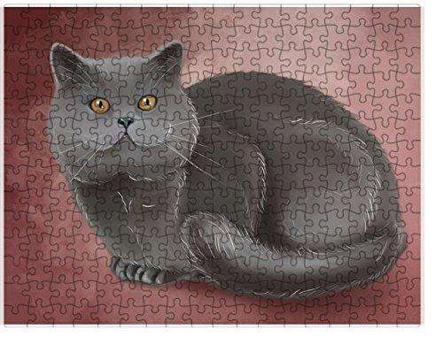 British Shorthair Cat Puzzle with Photo Tin D062