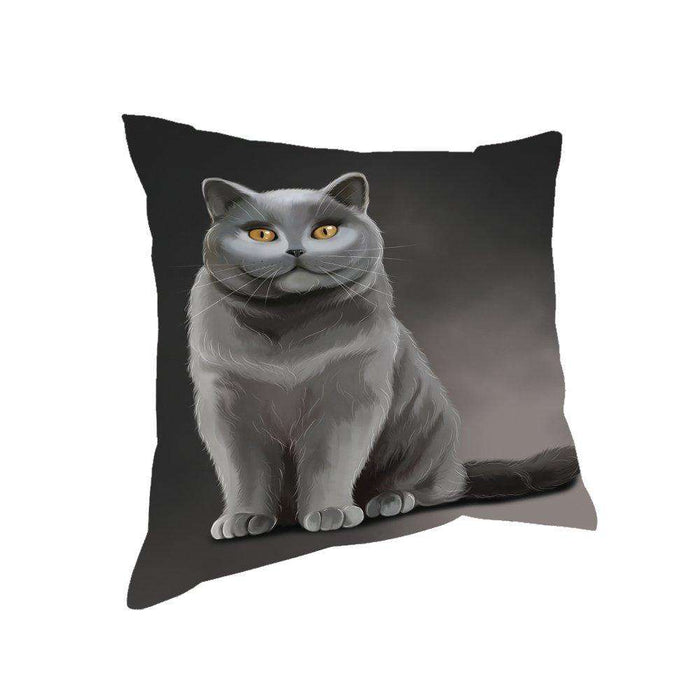 British Shorthair Cat Throw Pillow