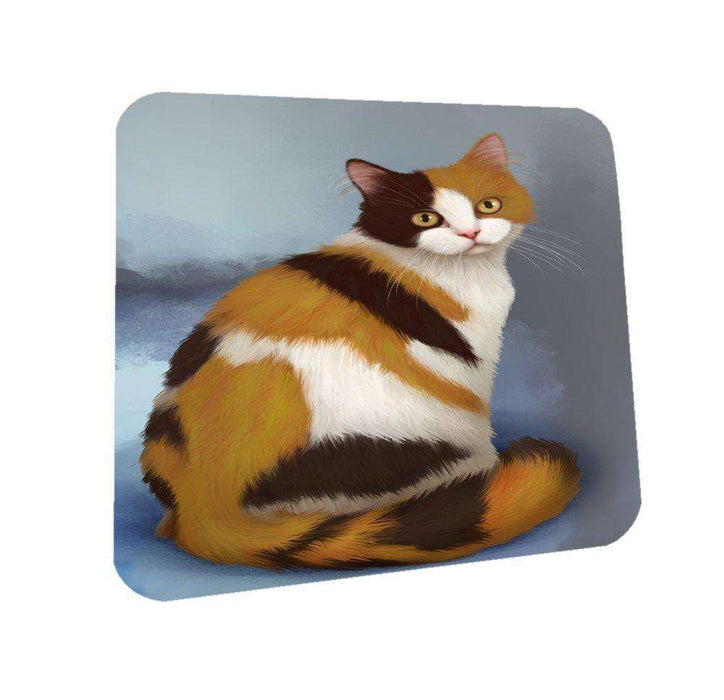 British Shorthaired Calico Cat Coasters Set of 4