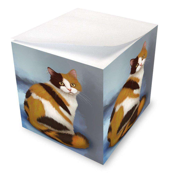 British Shorthaired Calico Cat Note Cube