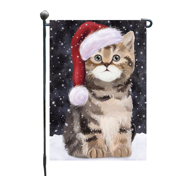 Christmas Let it Snow British Shorthair Cat Garden Flags Outdoor Decor for Homes and Gardens Double Sided Garden Yard Spring Decorative Vertical Home Flags Garden Porch Lawn Flag for Decorations GFLG68787