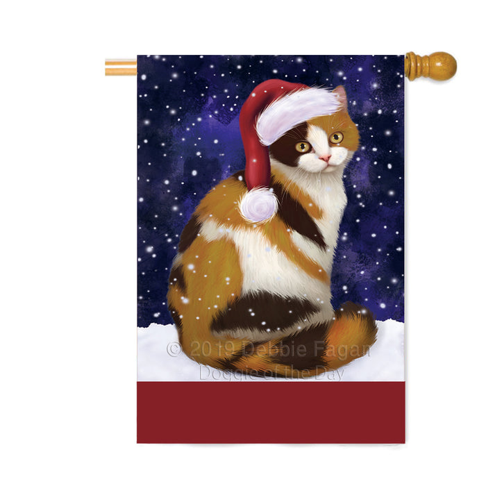 Personalized Let It Snow Happy Holidays British Shorthair Cat Custom House Flag FLG-DOTD-A62342