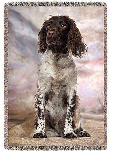 Brittany Dog Woven Throw Blanket 54 x 38