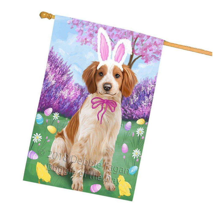 Brittany Spaniel Dog Easter Holiday House Flag FLG49034