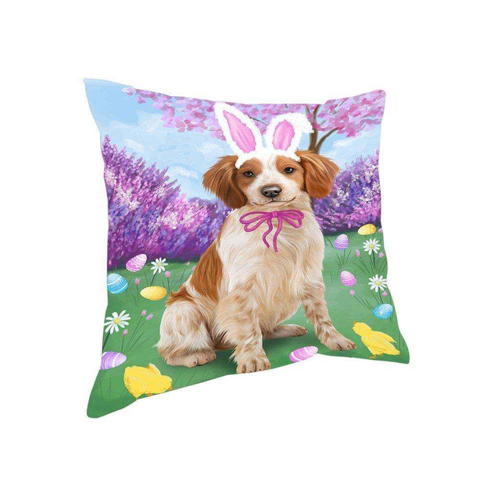 Brittany Spaniel Dog Easter Holiday Pillow PIL52132