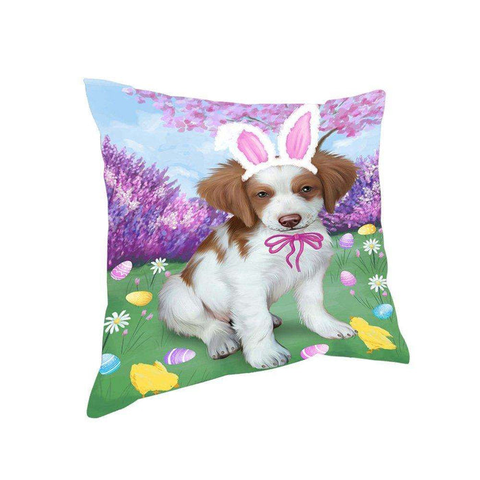 Brittany Spaniel Dog Easter Holiday Pillow PIL52140