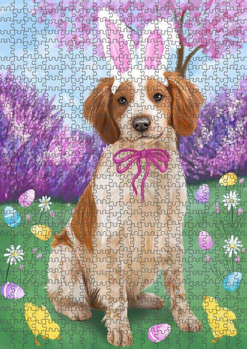 Brittany Spaniel Dog Easter Holiday Puzzle with Photo Tin PUZL50250
