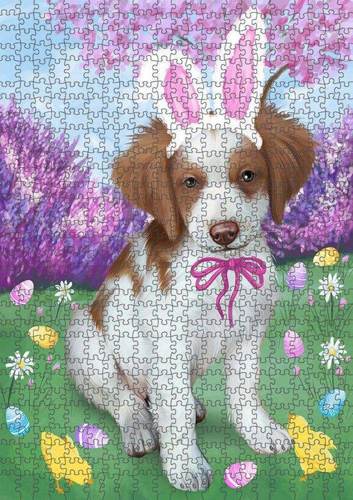 Brittany Spaniel Dog Easter Holiday Puzzle with Photo Tin PUZL50256