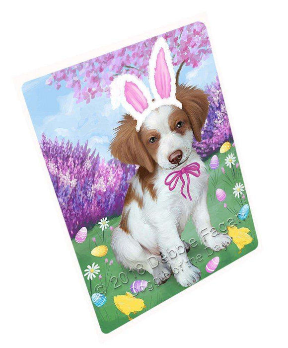 Brittany Spaniel Dog Easter Holiday Tempered Cutting Board C51081