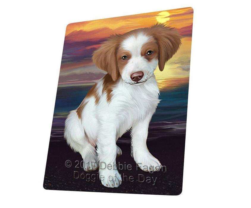 Brittany Spaniel Dog Tempered Cutting Board CB140 (Small)