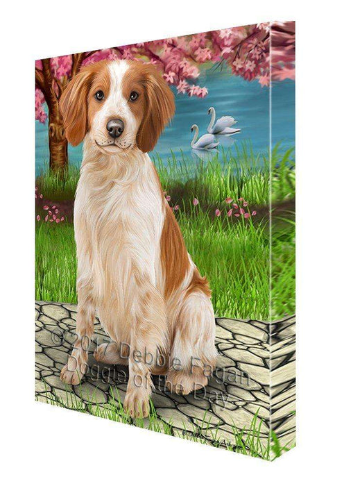 Brittany Spaniel Dog Wall Art Canvas CV184