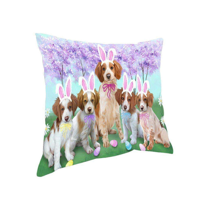 Brittany Spaniels Dog Easter Holiday Pillow PIL52136