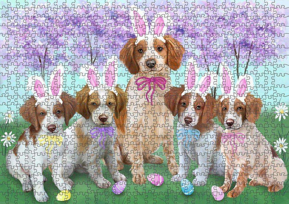 Brittany Spaniels Dog Easter Holiday Puzzle with Photo Tin PUZL50253