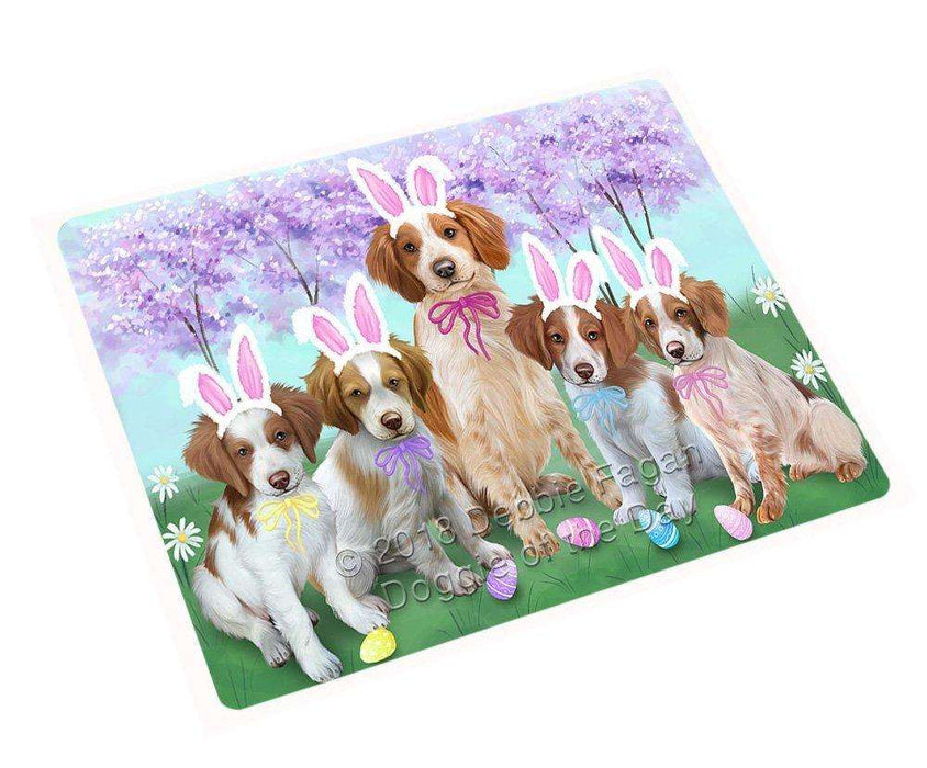 Brittany Spaniels Dog Easter Holiday Tempered Cutting Board C51078