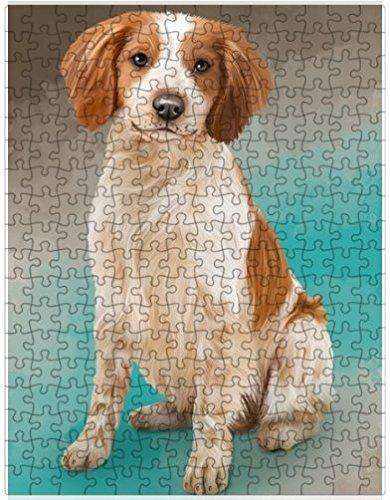 Brittany Spaniels Dog Puzzle with Photo Tin D063