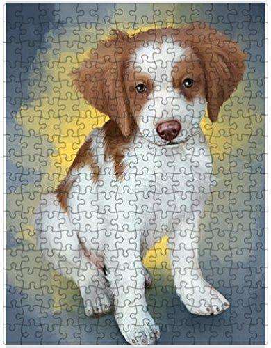Brittany Spaniels Dog Puzzle with Photo Tin D066