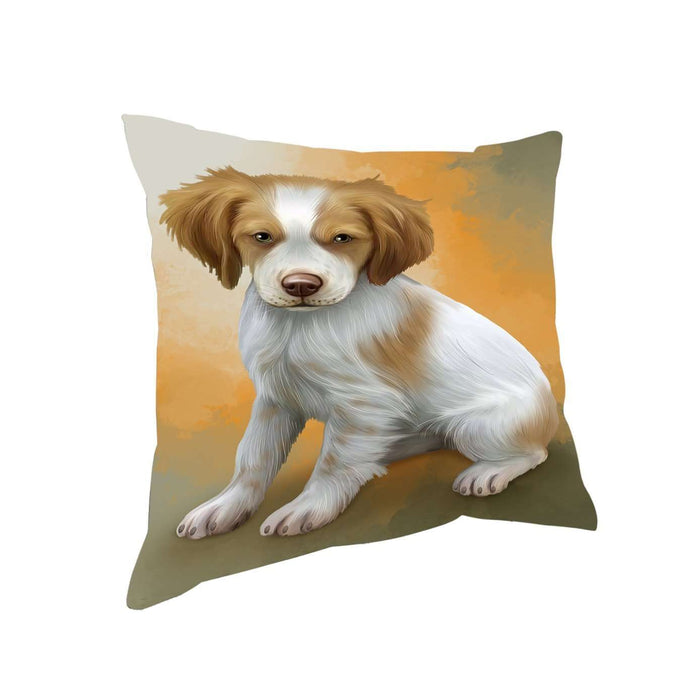 Brittany Spaniels Dog Throw Pillow D302