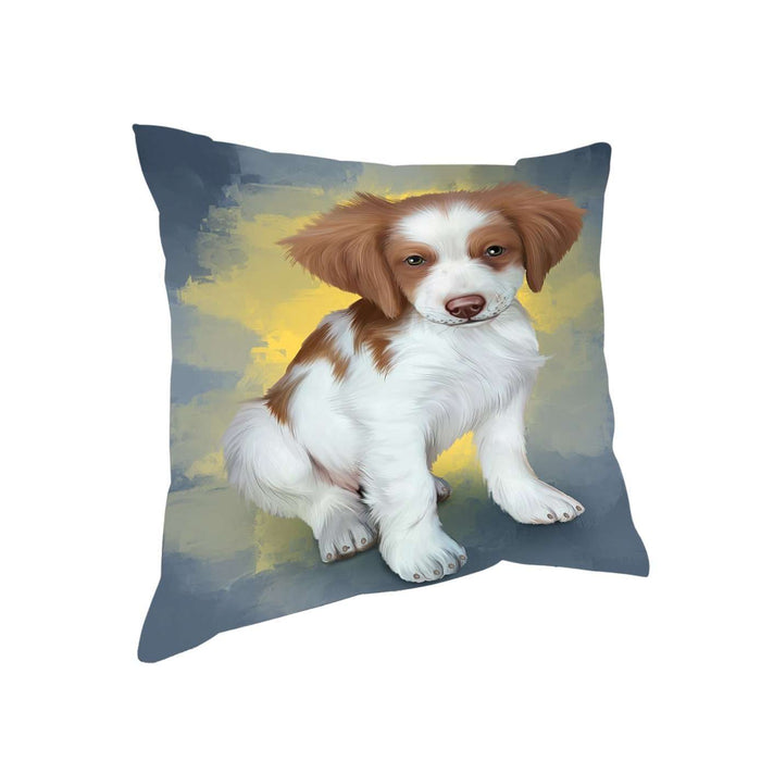 Brittany Spaniels Dog Throw Pillow D303