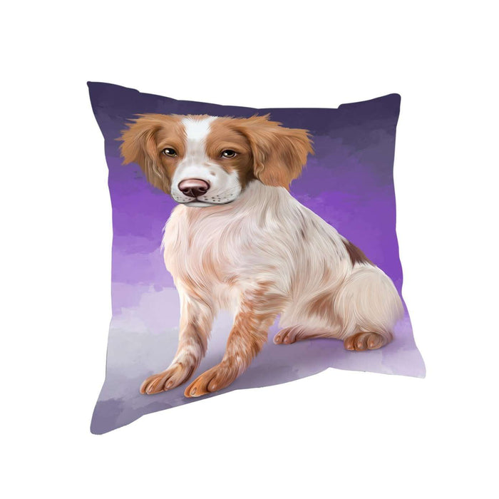 Brittany Spaniels Dog Throw Pillow D304