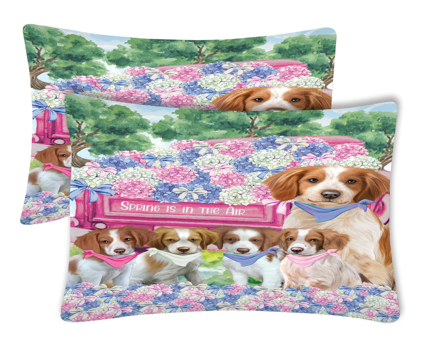 Brittany Spaniel Pillow Case, Soft and Breathable Pillowcases Set of 2, Explore a Variety of Designs, Personalized, Custom, Gift for Dog Lovers