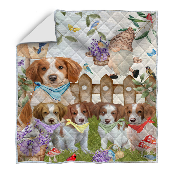 Brittany Spaniel Quilt, Explore a Variety of Bedding Designs, Bedspread Quilted Coverlet, Custom, Personalized, Pet Gift for Dog Lovers