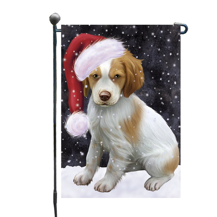 Christmas Let it Snow Brittany Spaniel Dog Garden Flags Outdoor Decor for Homes and Gardens Double Sided Garden Yard Spring Decorative Vertical Home Flags Garden Porch Lawn Flag for Decorations GFLG68789
