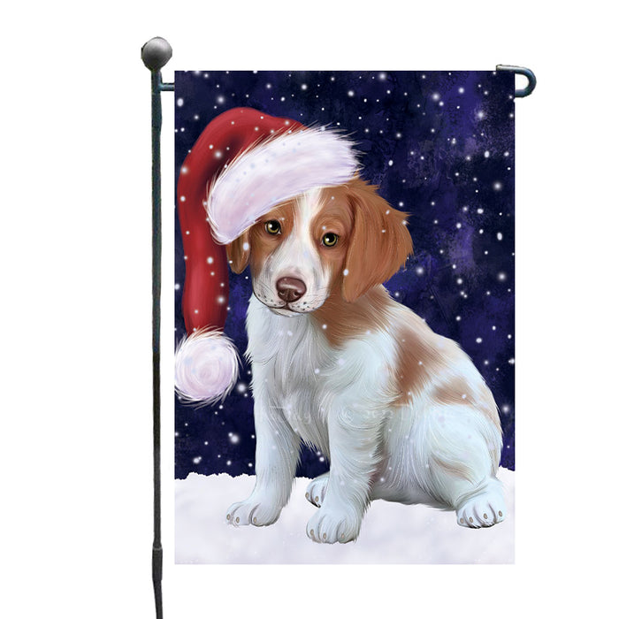 Christmas Let it Snow Brittany Spaniel Dog Garden Flags Outdoor Decor for Homes and Gardens Double Sided Garden Yard Spring Decorative Vertical Home Flags Garden Porch Lawn Flag for Decorations GFLG68790
