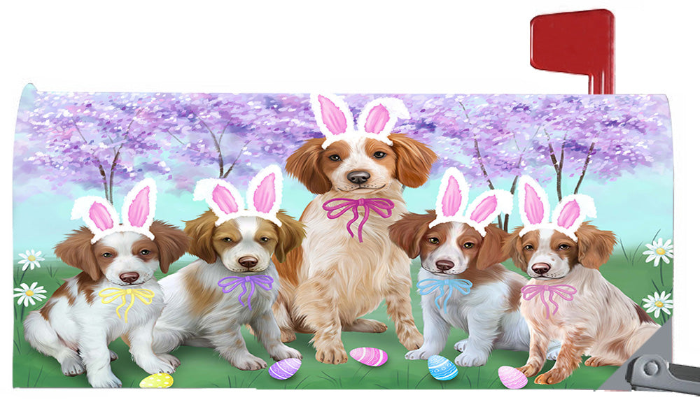 Easter Holidays Brittany Spaniel Dogs Magnetic Mailbox Cover MBC48383