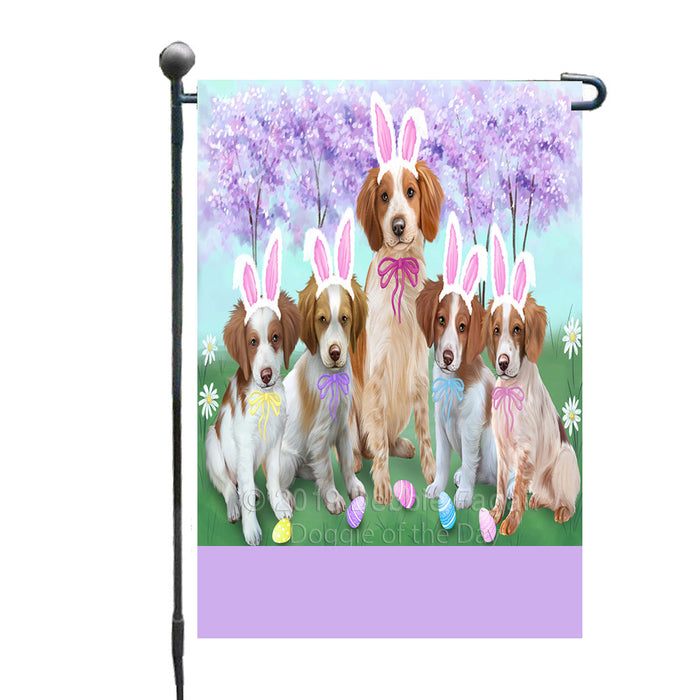 Personalized Easter Holiday Brittany Spaniel Dogs Custom Garden Flags GFLG-DOTD-A58788