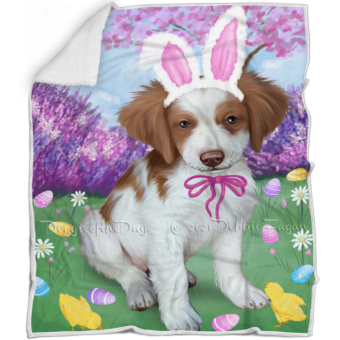 Brittany Spaniel Dog Easter Holiday Blanket BLNKT57243