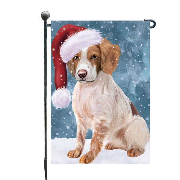Christmas Let it Snow Brittany Spaniel Dog Garden Flags Outdoor Decor for Homes and Gardens Double Sided Garden Yard Spring Decorative Vertical Home Flags Garden Porch Lawn Flag for Decorations GFLG68791