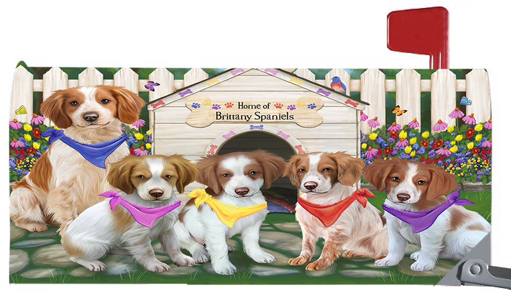 Spring Dog House Brittany Spaniel Dogs Magnetic Mailbox Cover MBC48628