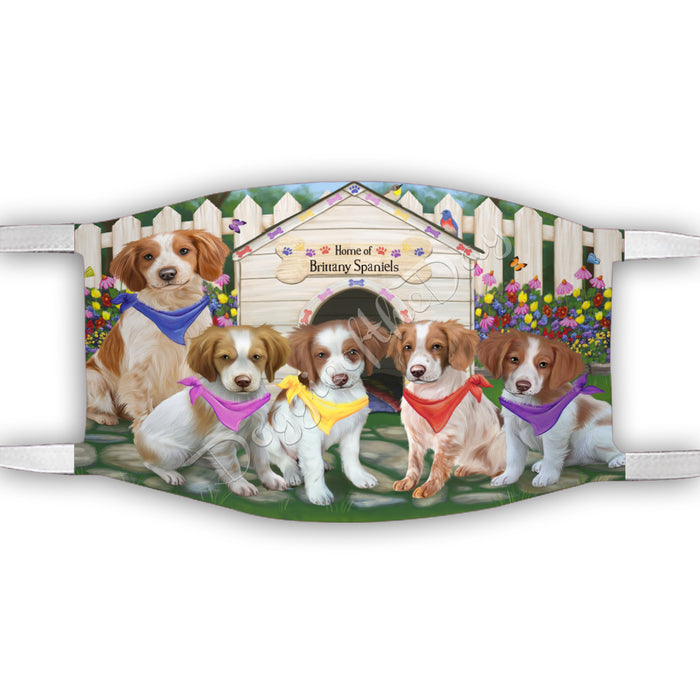 Spring Dog House Brittany Spaniel Dogs Face Mask FM48781
