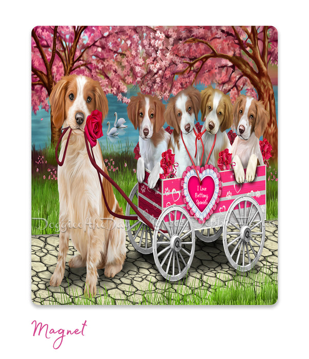 Mother's Day Gift Basket Brittany Spaniel Dogs Blanket, Pillow, Coasters, Magnet, Coffee Mug and Ornament
