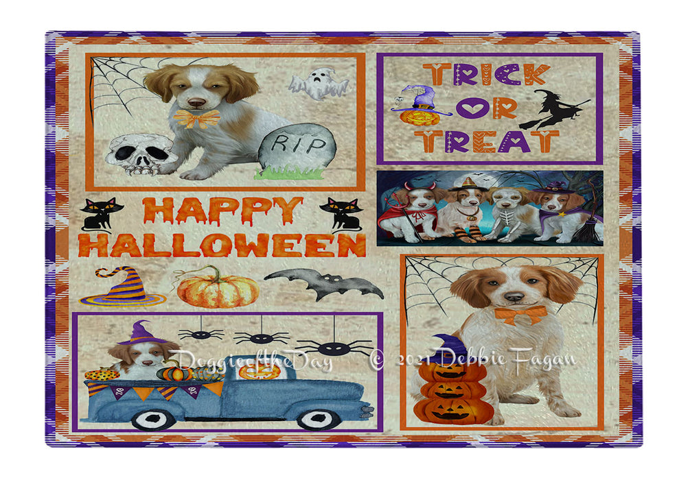 Happy Halloween Trick or Treat Boxer Dogs Cutting Board - Easy Grip Non-Slip Dishwasher Safe Chopping Board Vegetables C79285