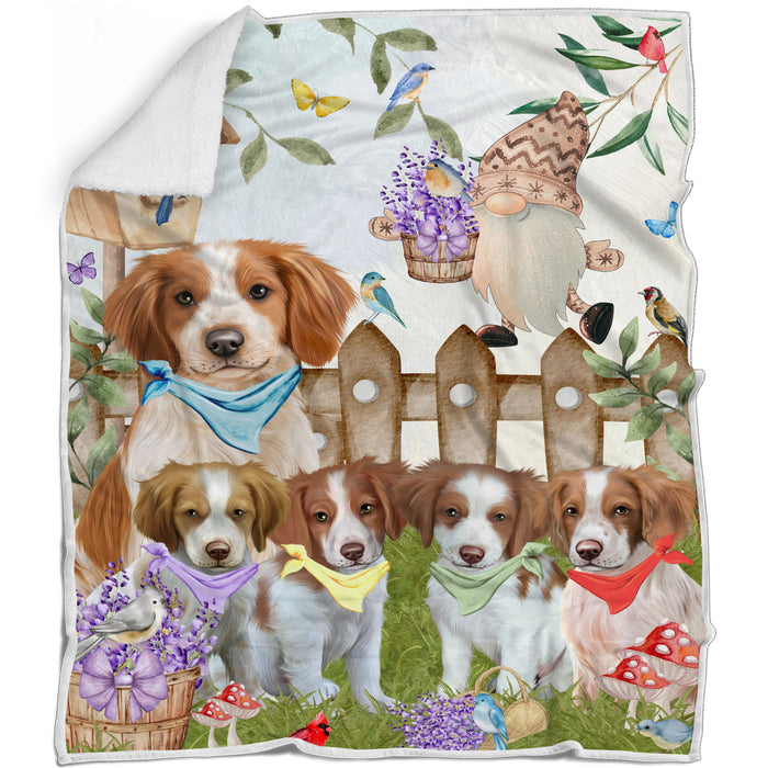 Brittany Spaniel Bed Blanket, Explore a Variety of Designs, Personalized, Throw Sherpa, Fleece and Woven, Custom, Soft and Cozy, Dog Gift for Pet Lovers