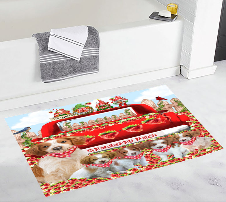 Brittany Spaniel Bath Mat: Explore a Variety of Designs, Custom, Personalized, Anti-Slip Bathroom Rug Mats, Gift for Dog and Pet Lovers