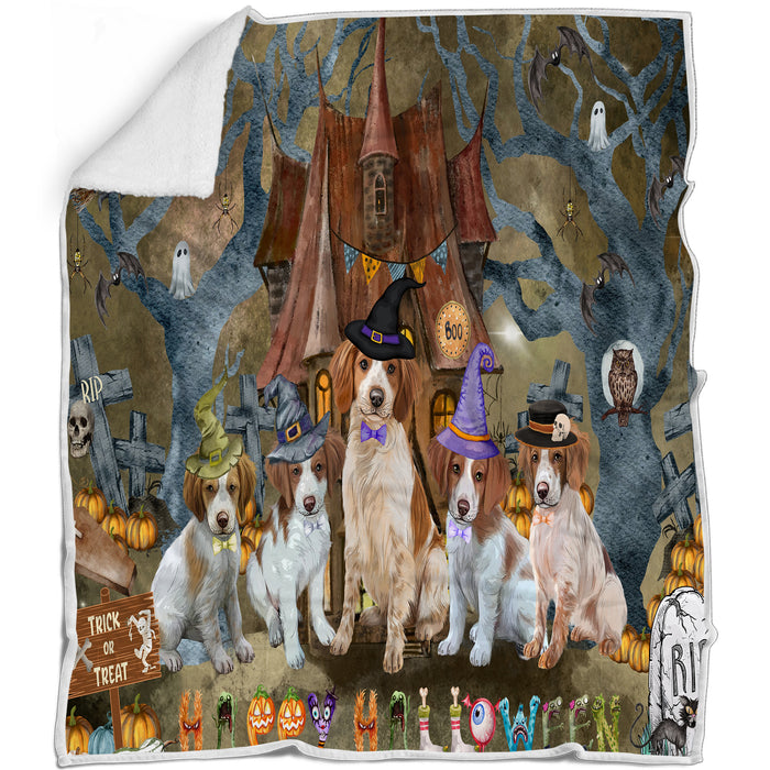 Brittany Spaniel Blanket: Explore a Variety of Designs, Custom, Personalized, Cozy Sherpa, Fleece and Woven, Dog Gift for Pet Lovers