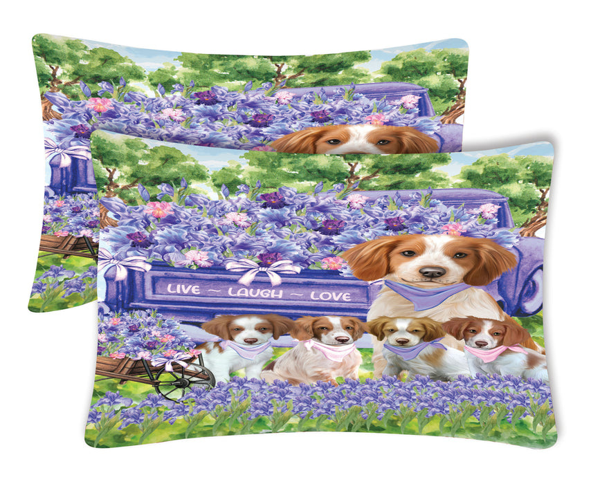 Brittany Spaniel Pillow Case, Explore a Variety of Designs, Personalized, Soft and Cozy Pillowcases Set of 2, Custom, Dog Lover's Gift