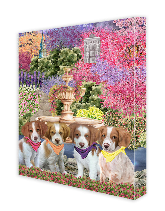 Brittany Spaniel Canvas: Explore a Variety of Personalized Designs, Custom, Digital Art Wall Painting, Ready to Hang Room Decor, Gift for Dog and Pet Lovers