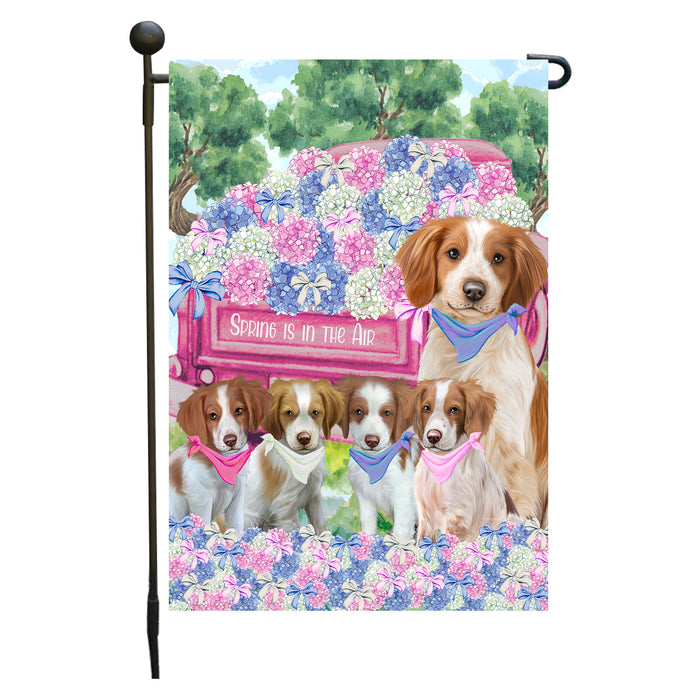 Brittany Spaniel Dogs Garden Flag: Explore a Variety of Personalized Designs, Double-Sided, Weather Resistant, Custom, Outdoor Garden Yard Decor for Dog and Pet Lovers