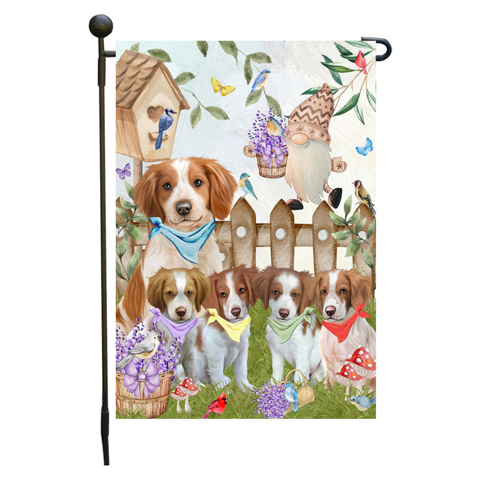 Brittany Spaniel Dogs Garden Flag: Explore a Variety of Designs, Custom, Personalized, Weather Resistant, Double-Sided, Outdoor Garden Yard Decor for Dog and Pet Lovers