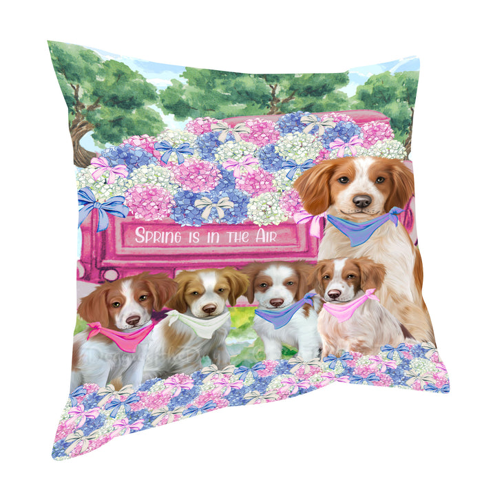 Brittany Spaniel Pillow: Explore a Variety of Designs, Custom, Personalized, Pet Cushion for Sofa Couch Bed, Halloween Gift for Dog Lovers