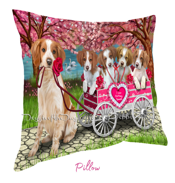Mother's Day Gift Basket Brittany Spaniel Dogs Blanket, Pillow, Coasters, Magnet, Coffee Mug and Ornament